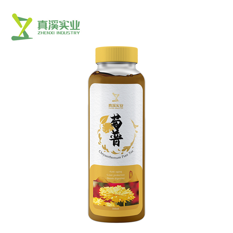 ZhenXi 100% Natural Chrysanthemum Pu'er Dark Tea | Bottle, 500Ml