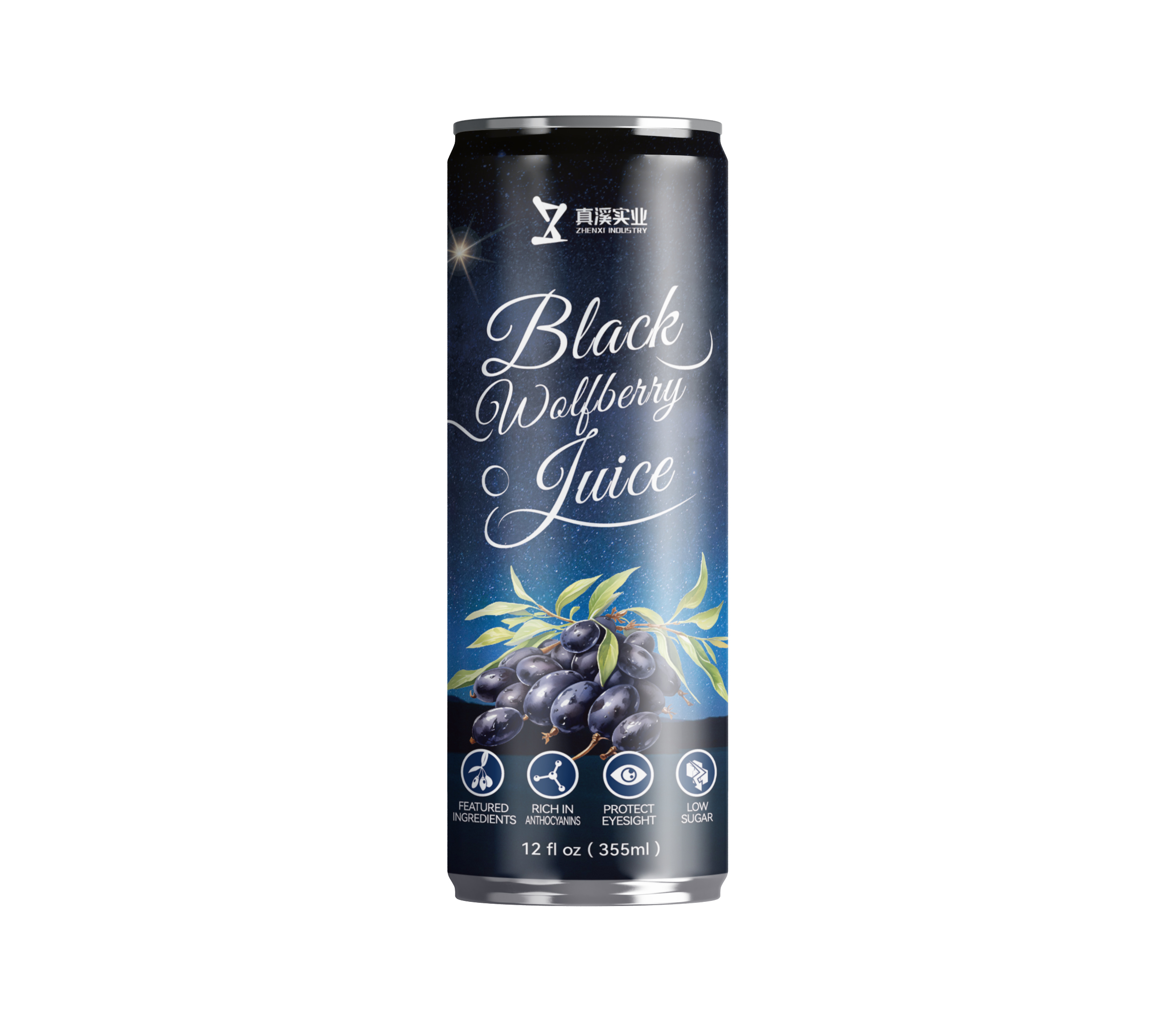 355ml Black Goji Juice | NFC Natural Goji Juice OEM