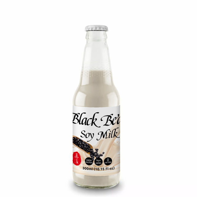 300ML ZhenXi Natural Black Bean Soy Milk Drink Glass Bottle