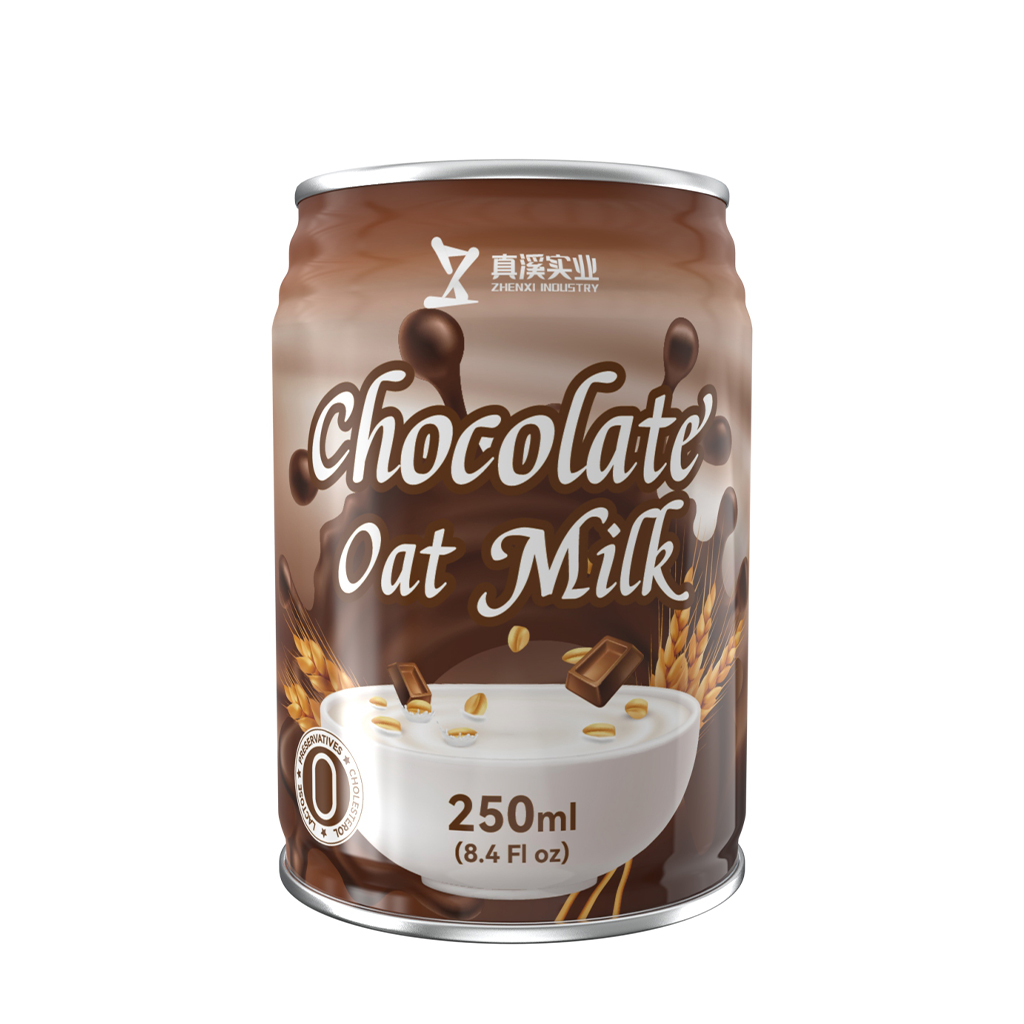ZhenXi 250Ml (8.45 Fl oz) Canned Oat Milk Chocolate Flavor