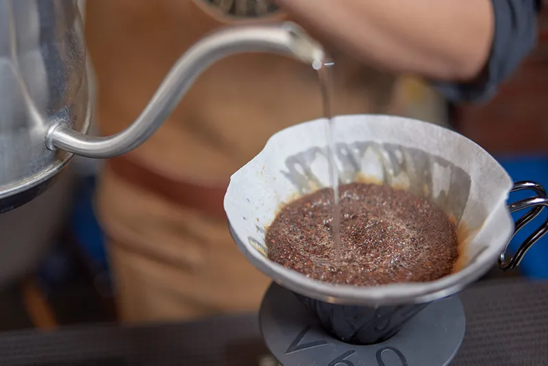 hand-brewed coffee