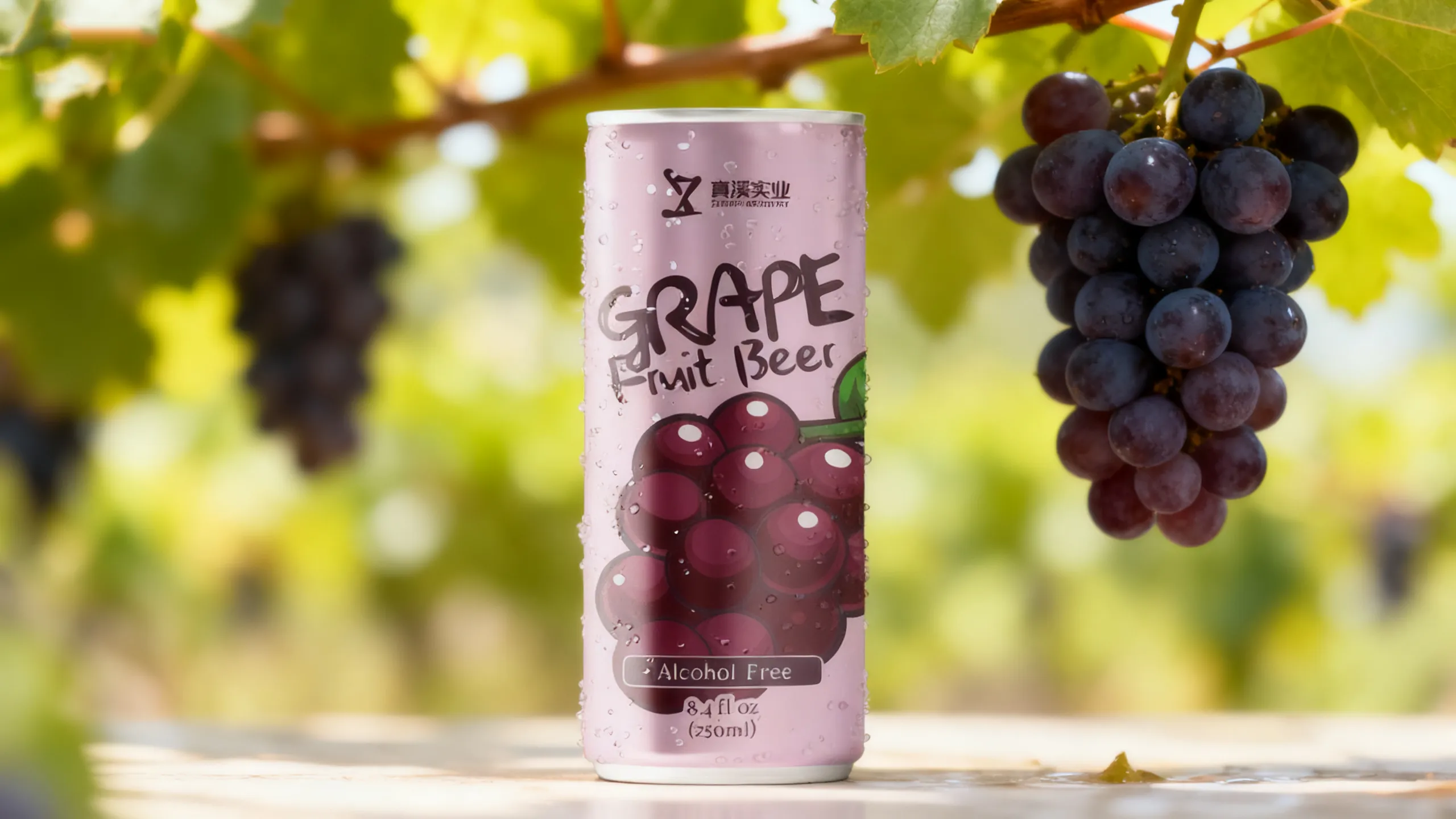 ZhenXi 250ml Grape Flavored Non-Alcoholic Craft Fruit Beer