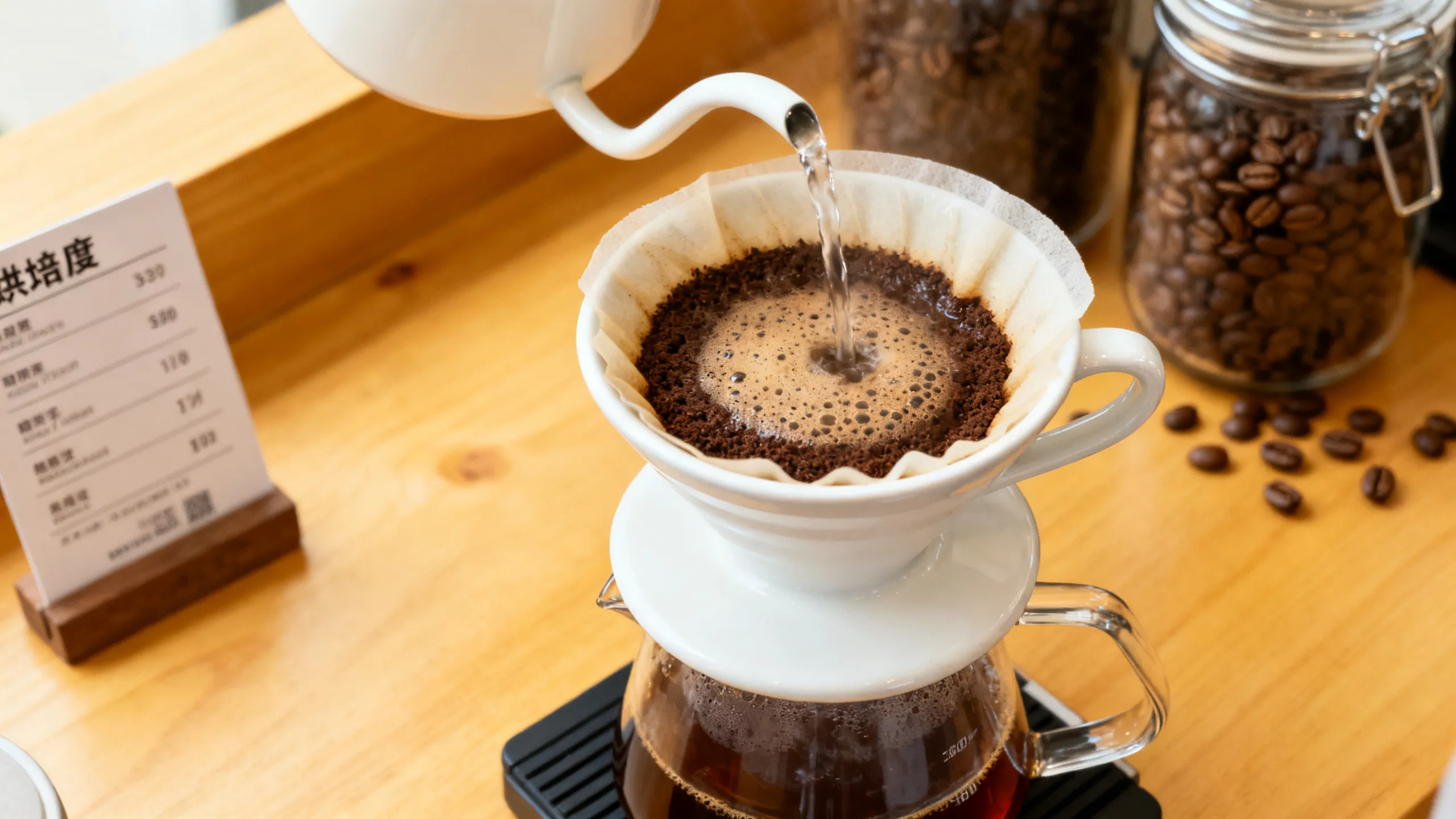 Hand-poured coffee