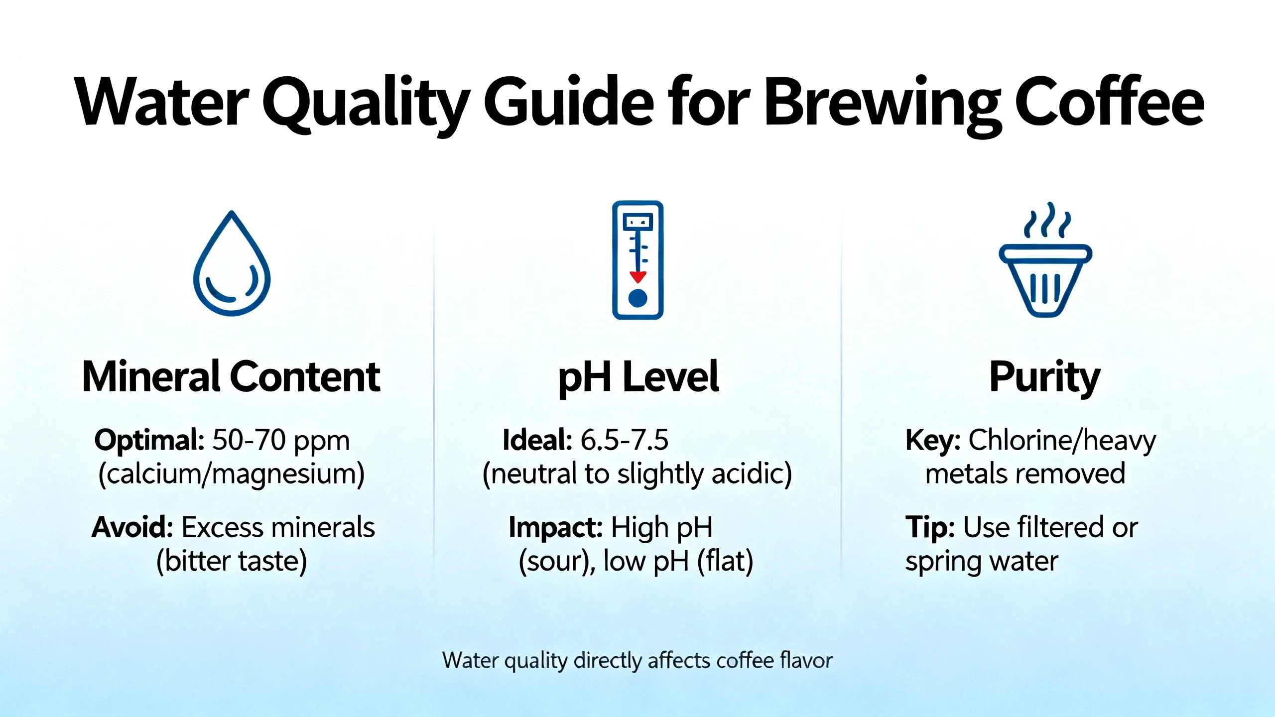 Water quality for brewing coffee