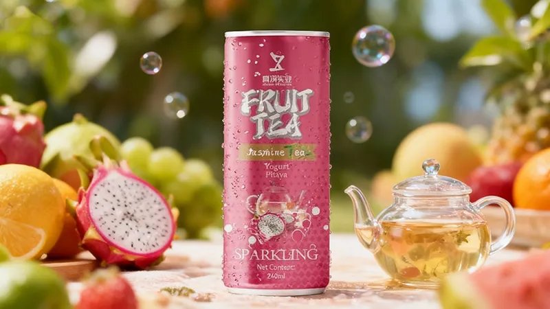 ZhenXi 240ml Yogurt Jasmine And Dragon Fruit Tea