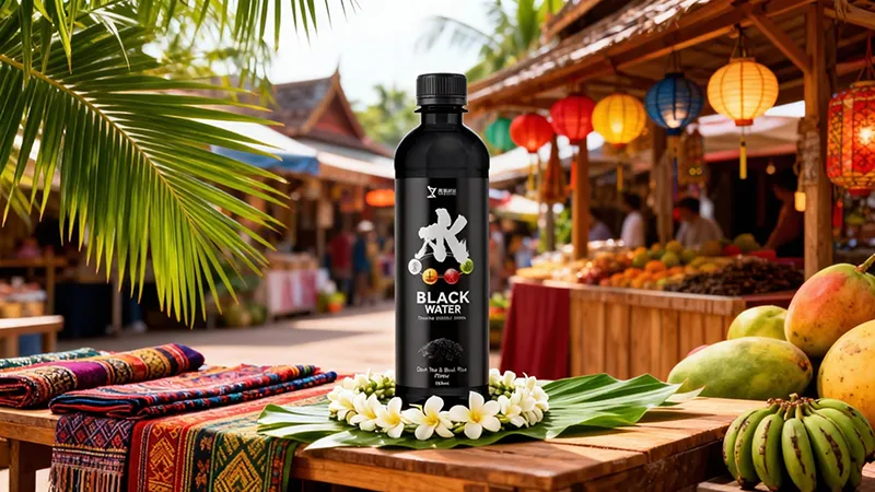 Dark Tea Black Rice Taurine Energy Drink manufactured by ZhenXi, a natural caffeine beverage OEM