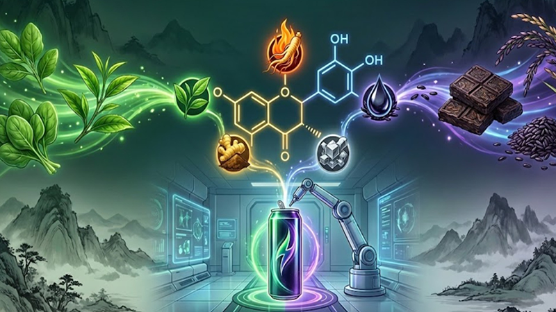 Decoding the energy drink chemical formula for Five Elements drinks. ZhenXi provides expert botanical OEM energy drink services.