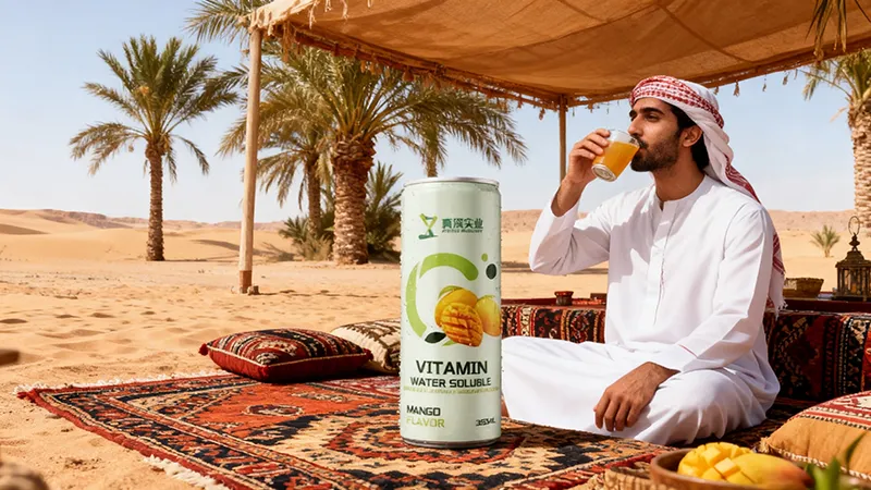 ZhenXi 355ml Water Soluble Vitamin C Drink Mango Flavor in a Sleek Aluminum Can