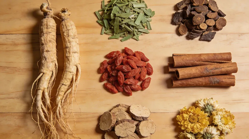 Traditional Chinese herbal ingredients used in energy drinks