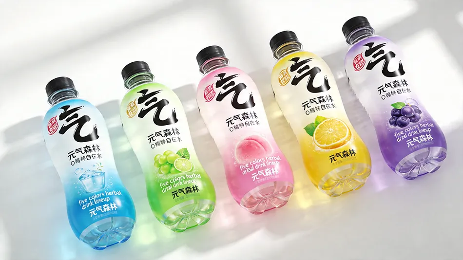 Genki Forest Zizai Water five colors herbal drink lineup