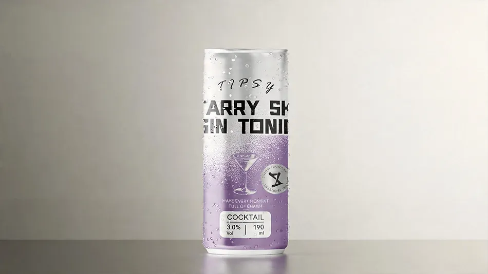 190ml canned gin and tonic cocktail aluminum can RTD