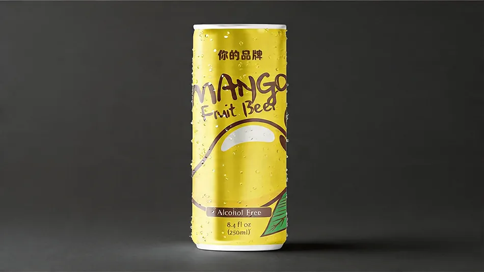 250ml mango non alcoholic beer aluminum can