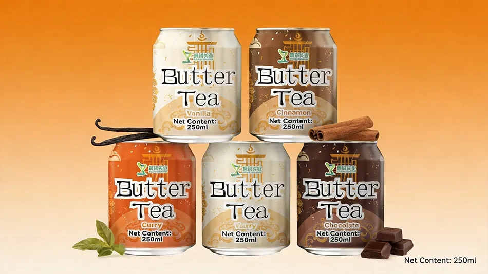 custom butter tea aluminum cans OEM private label