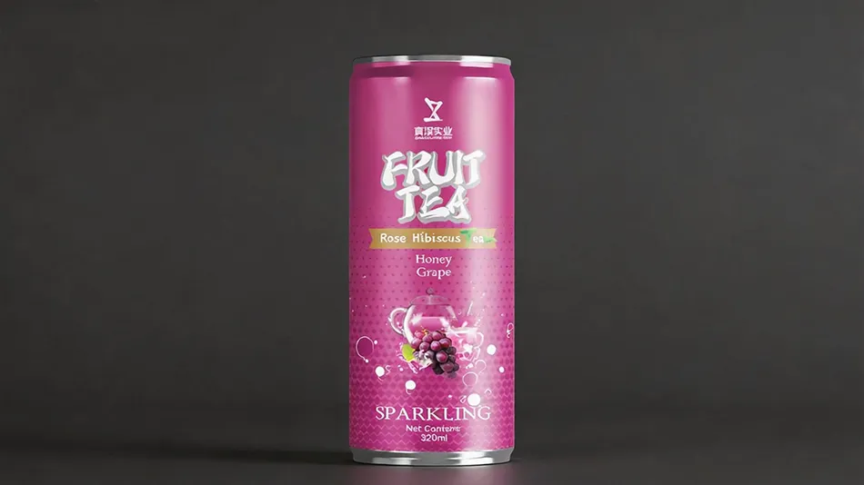 320ml grape rose hibiscus fruit tea canned beverage