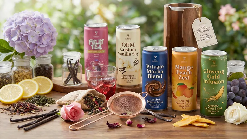 custom fruit tea OEM private label aluminum cans