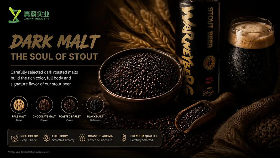 whole wheat stout beer with premium wheat malt ingredients