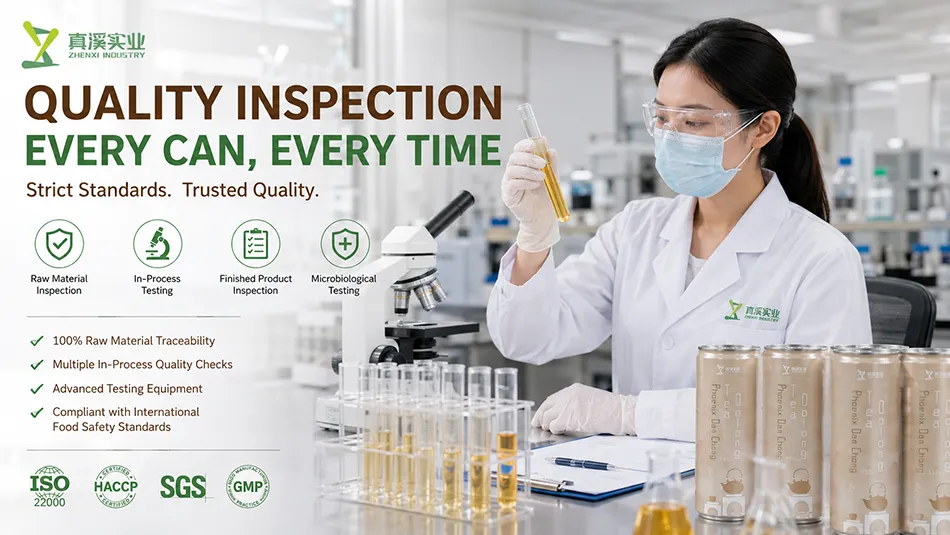 Quality control laboratory testing Bohea flavor RTD oolong tea beverage stability