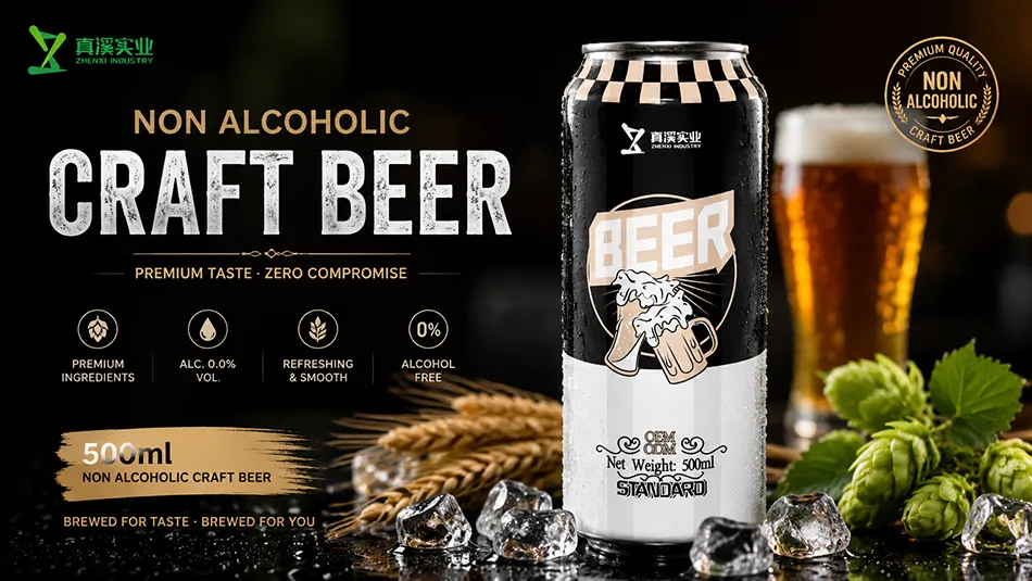 500ml OEM non alcoholic craft beer in premium aluminum can