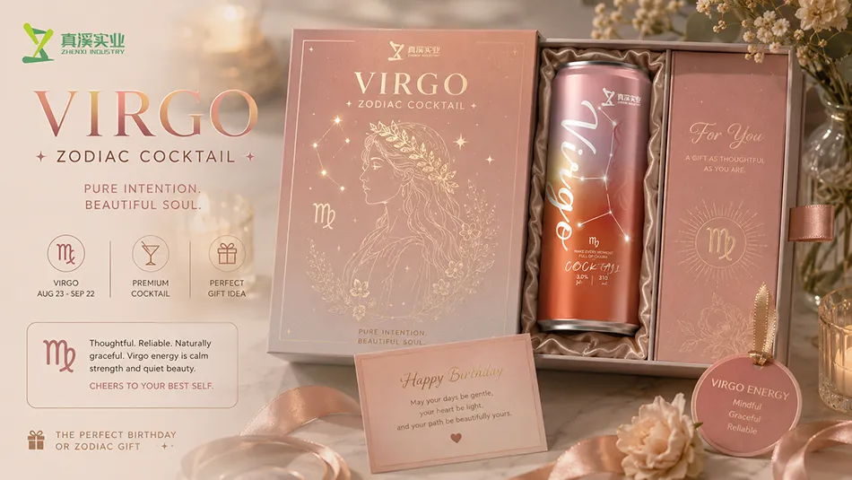 Virgo zodiac canned cocktail gift for astrology lovers