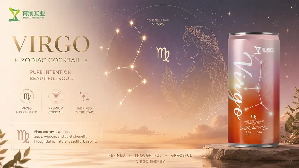 Virgo zodiac cocktail inspired by astrology constellation and stars