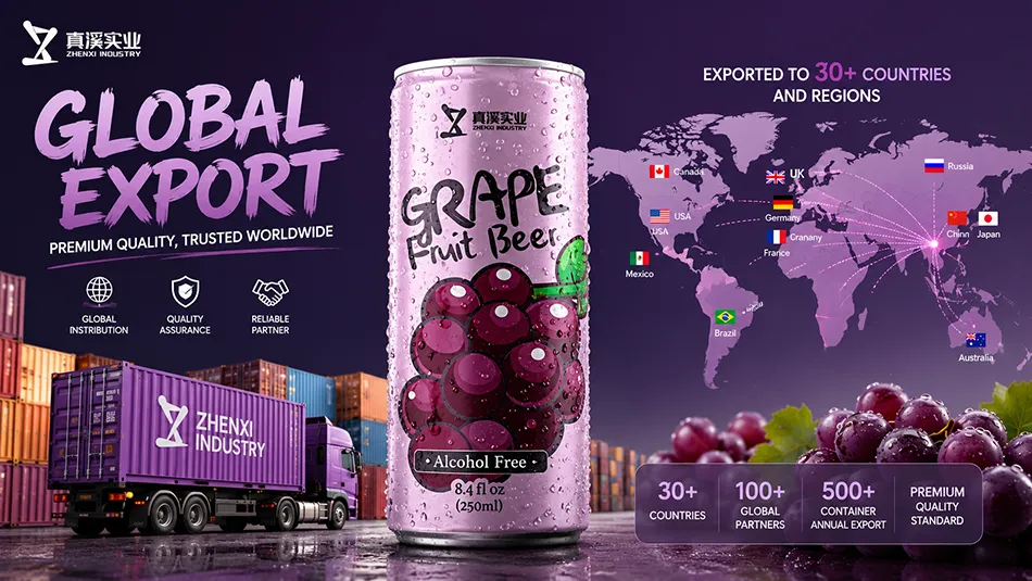 grape flavored non alcoholic beer export supplier for global beverage brands