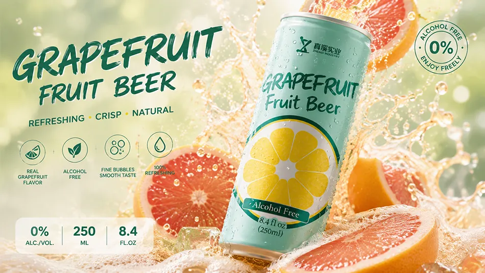 grapefruit flavored alcohol free craft beer with refreshing citrus taste