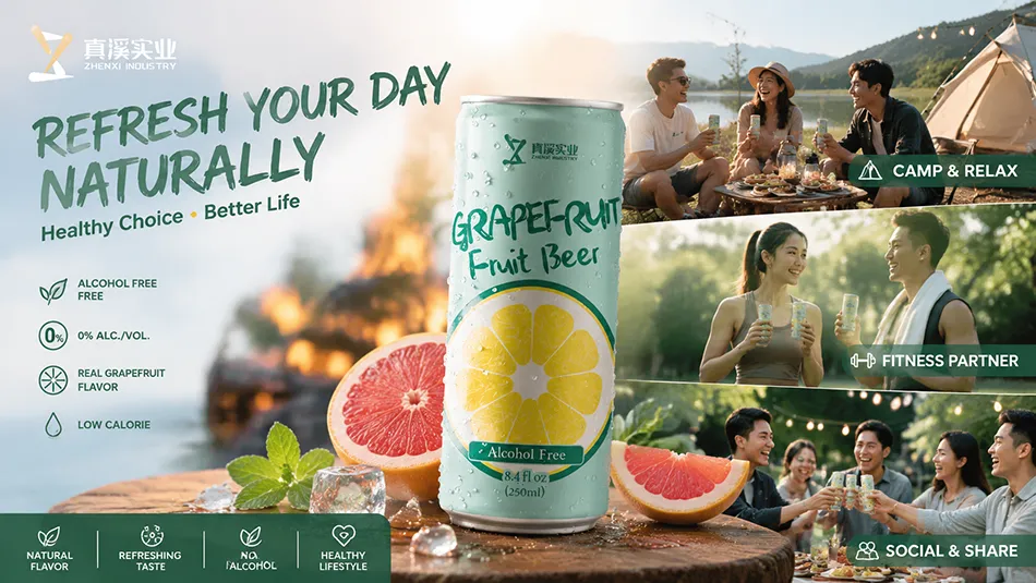 healthy grapefruit flavored non alcoholic craft beer for modern lifestyle