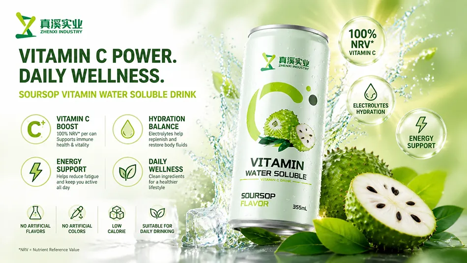 soursop vitamin C energy drink with functional beverage benefits