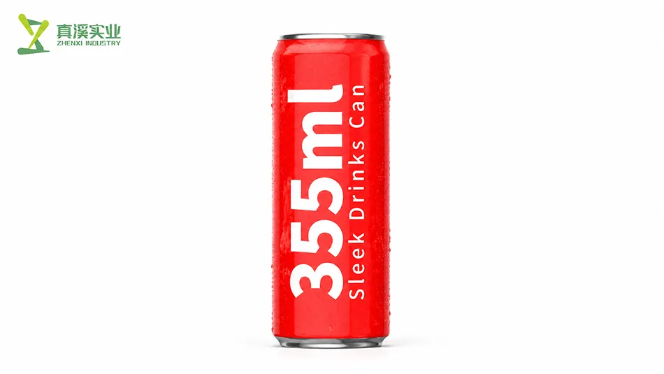 355ml sleek aluminum beverage can with printable surface by ZhenXi
