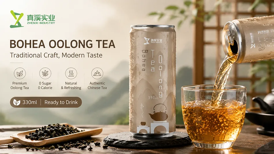 OEM Bohea flavor RTD oolong tea canned tea manufacturer private label beverage supplier