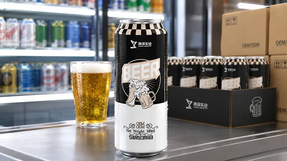 Non alcoholic beer OEM can for convenience retail and private label pack planning
