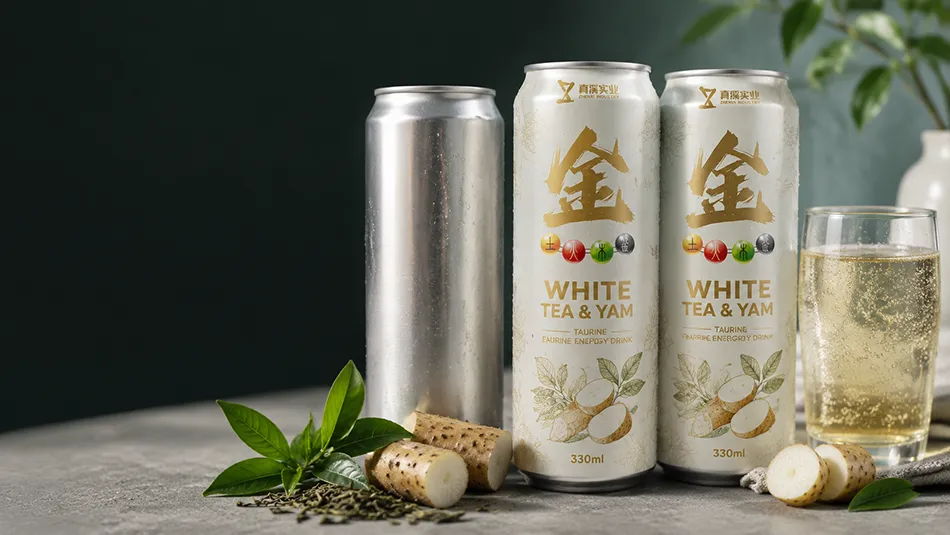 330ml Sleek White Tea Yam energy drink hero product direction for OEM project review