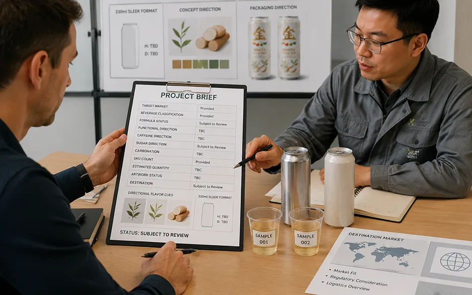 330ml Sleek White Tea Yam energy drink project brief review for OEM project review