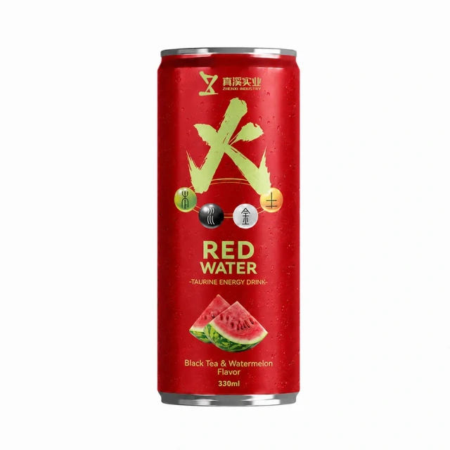 330ml Sleek Black Tea Watermelon Energy Drink | OEM