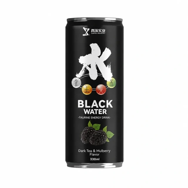 ZhenXi 330ml Dark Tea Mulberry Flavor Canned Five Elements Energy Drink