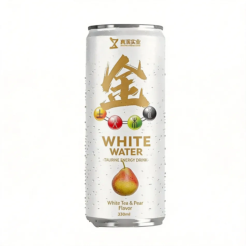 ZhenXi 330ml White Tea Pear Flavor Canned Five Elements Taurine Energy Drink