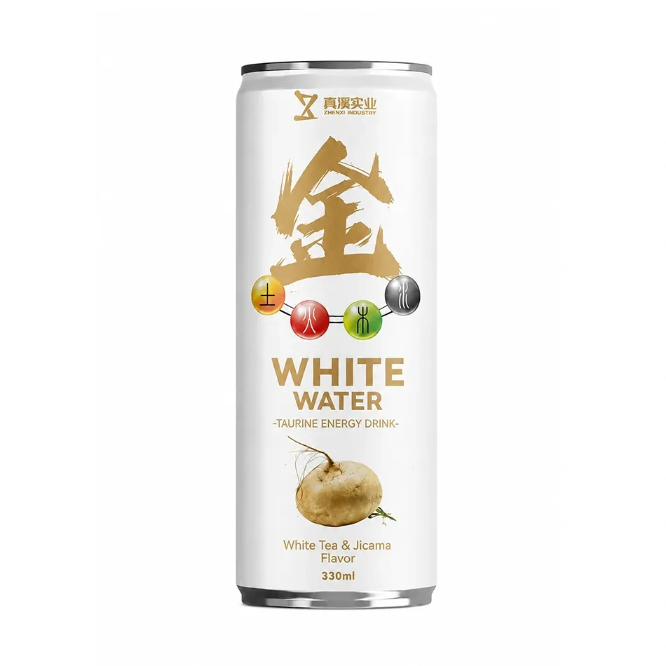 ZhenXi 330ml White Tea Jicama Flavor Canned Five Elements Taurine Energy Drink