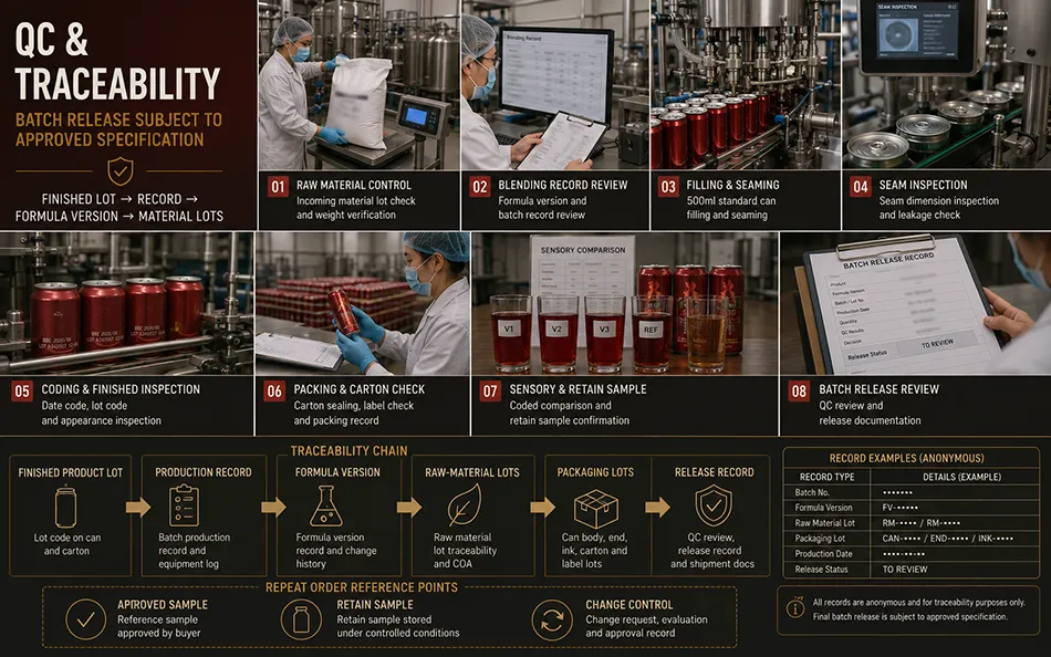 500ml Standard Black Tea Pomegranate energy drink qc & traceability for OEM project review