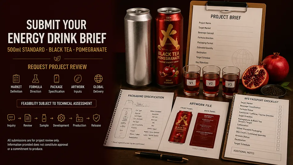 500ml Standard Black Tea Pomegranate energy drink rfq passport cta for OEM project review