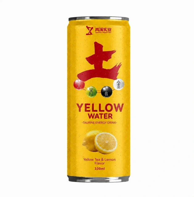 ZhenXi 330ml Yellow Tea Lemon Flavor Canned Five Elements Energy Drink