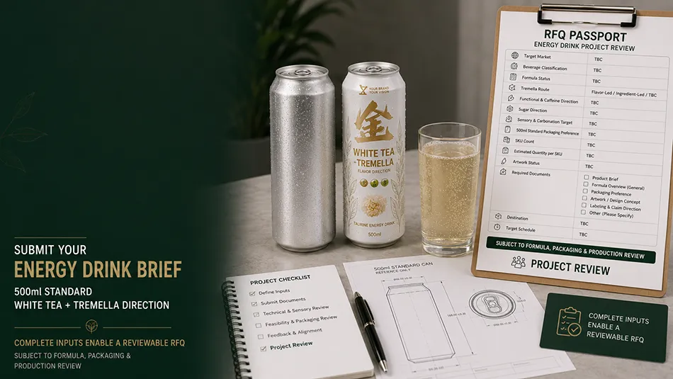 500ml Standard White Tea Tremella energy drink rfq passport cta for OEM project review