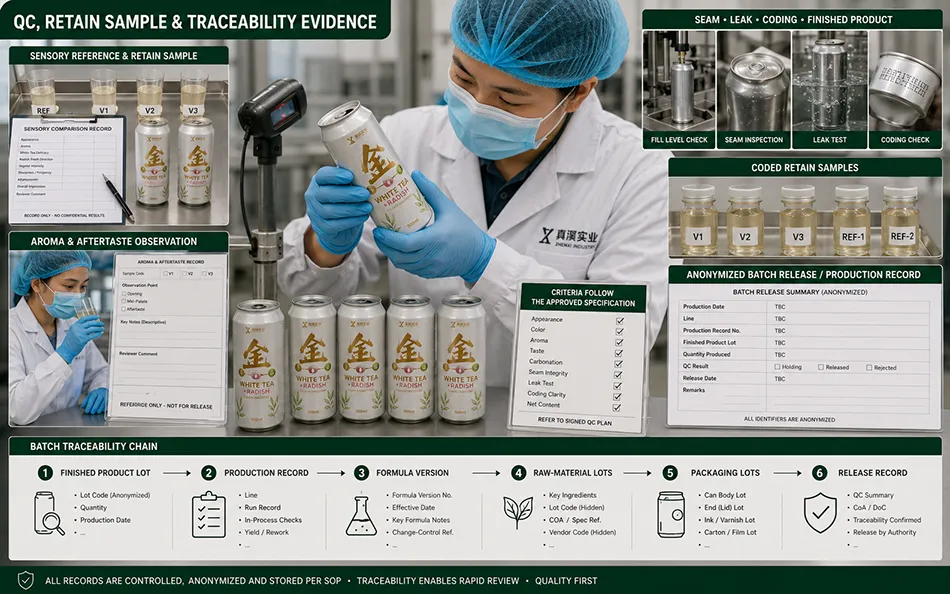 500ml Standard White Tea Radish energy drink qc & traceability for OEM project review