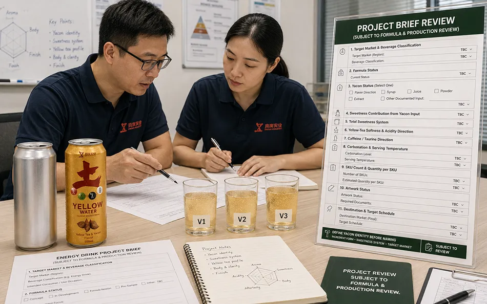 500ml Standard Yellow Tea Corn energy drink project brief review for OEM project review