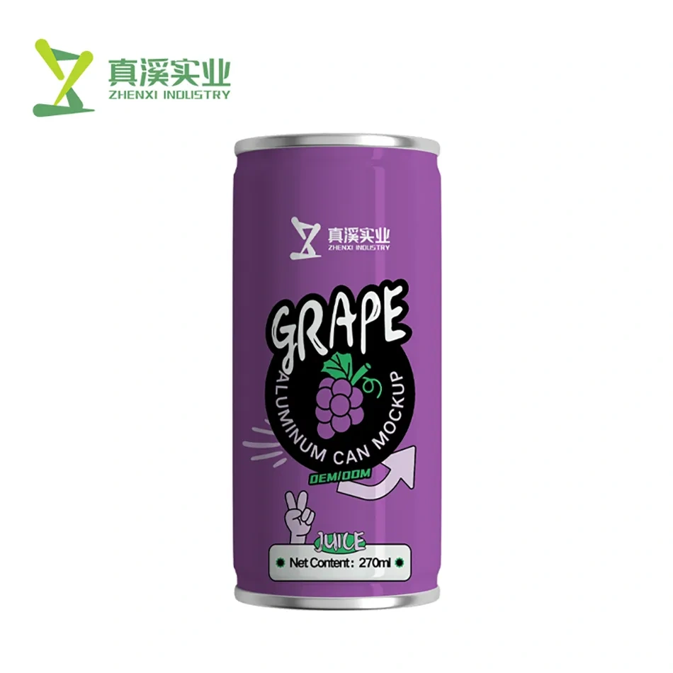 270ML ZhenXi Organic 100% Grape Canned Juice With Pulp