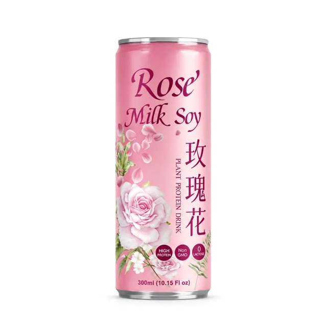 330ml Rose Soy Milk | Flavored Plant-Based Milk OEM