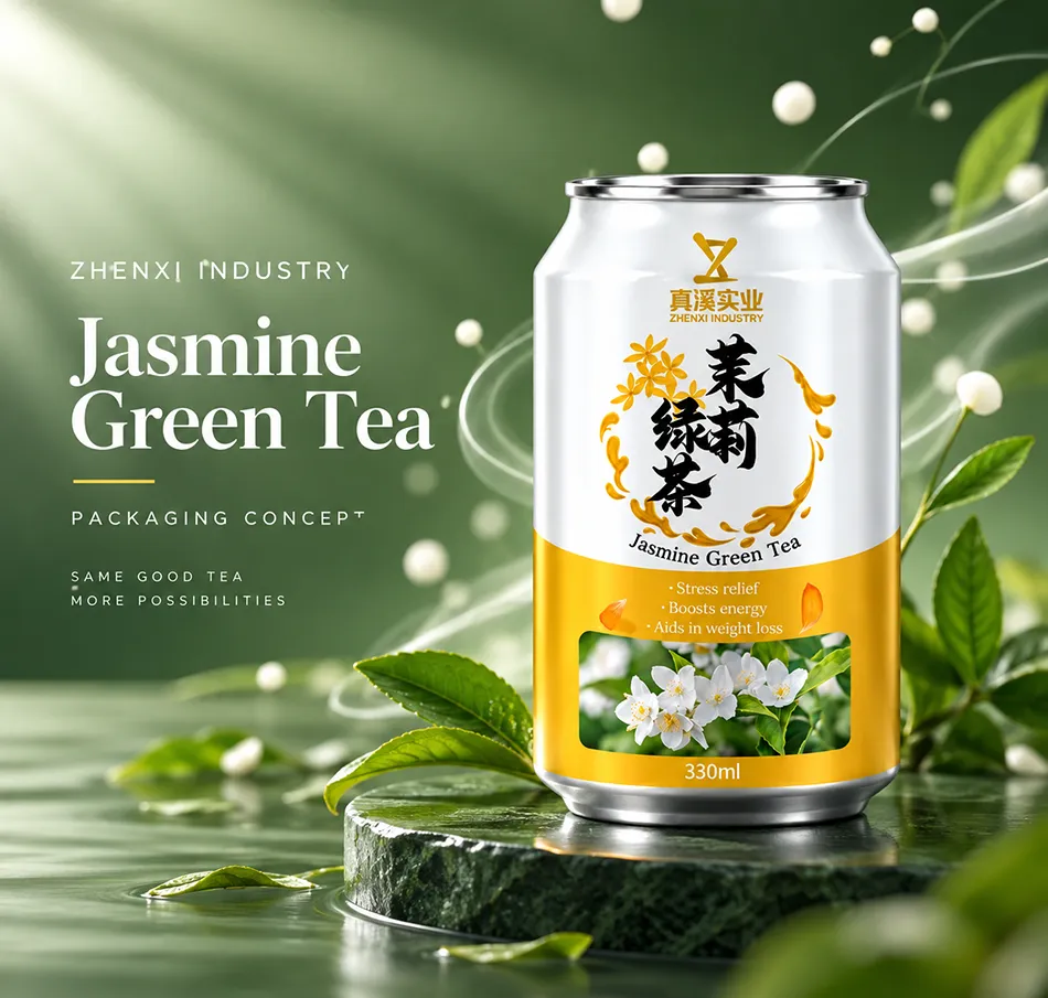 Packaging concept for Jasmine Green Tea in a 330ml Standard aluminum can