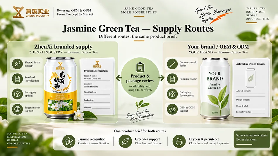 ZhenXi branded supply and private-label project routes for Jasmine Green Tea