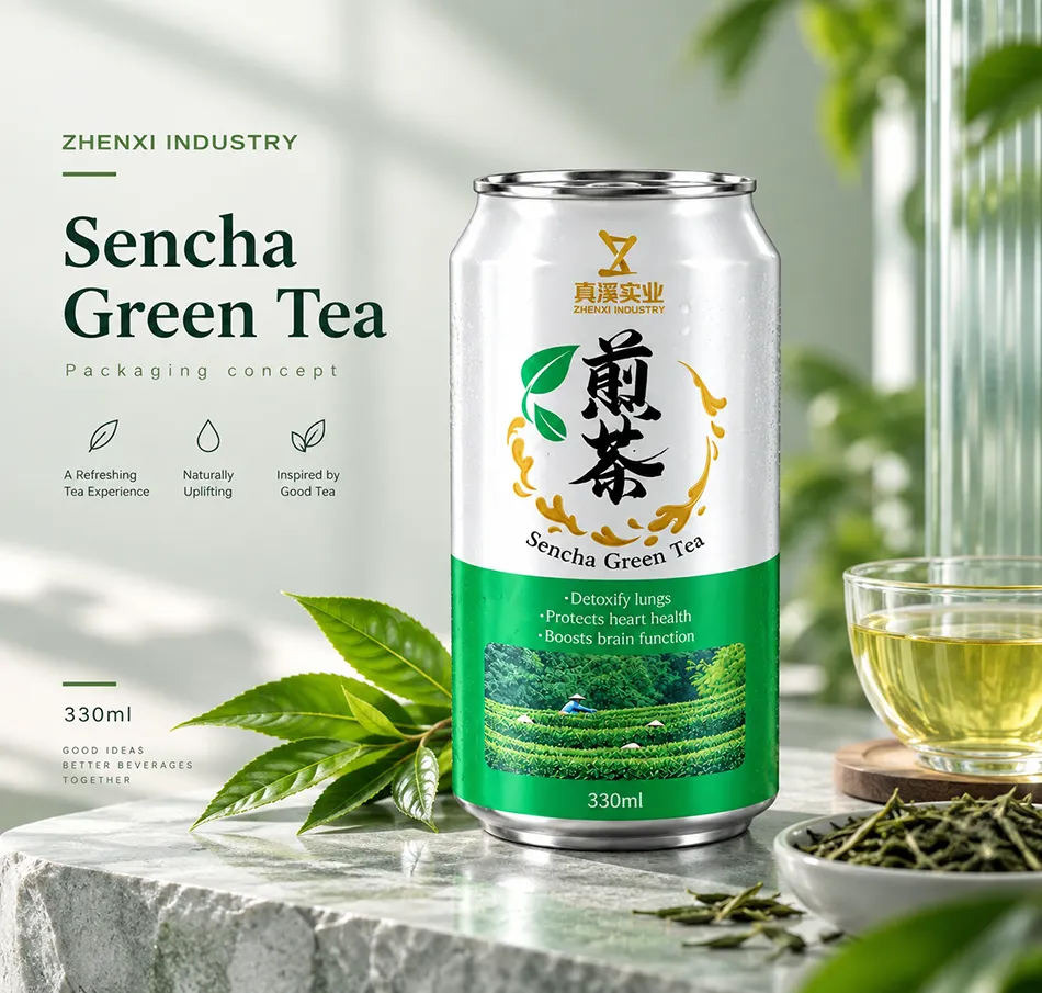 Packaging concept for Sencha Green Tea in a 330ml Standard aluminum can