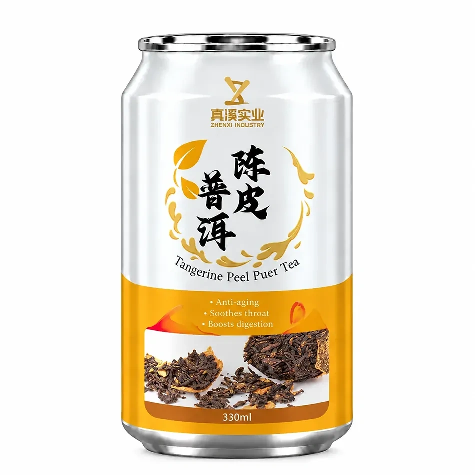 ZhenXi 100% Natural Tangerine Peel Pu'er Dark Tea 330Ml