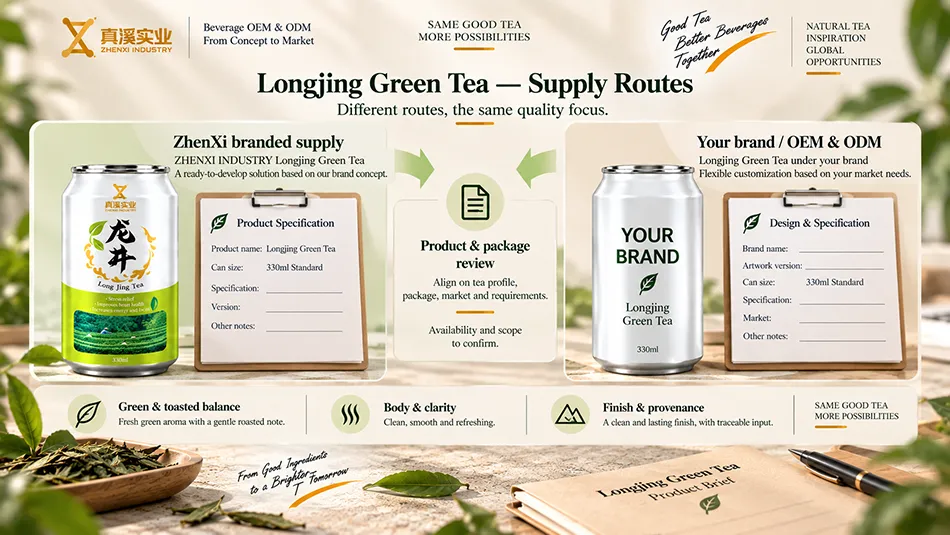 ZhenXi branded supply and private-label project routes for Longjing Green Tea